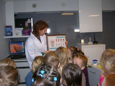 Sześciolatki w gabinecie stomatologicznym