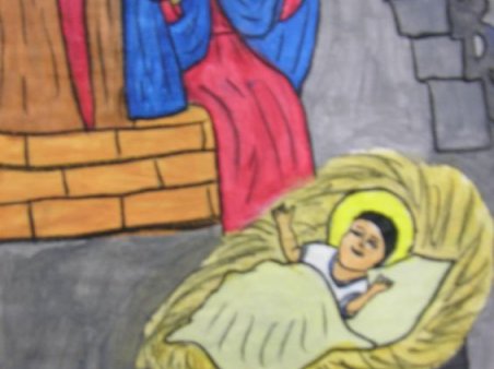 Wystawa prac plastycznych o tematyce bożonarodzeniowej