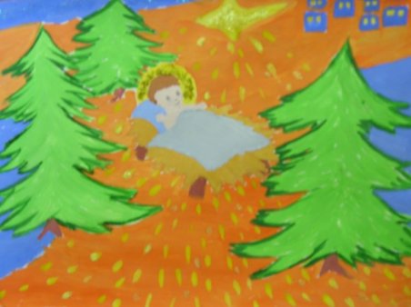 Wystawa prac plastycznych o tematyce bożonarodzeniowej