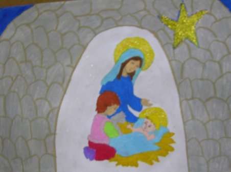 Wystawa prac plastycznych o tematyce bożonarodzeniowej